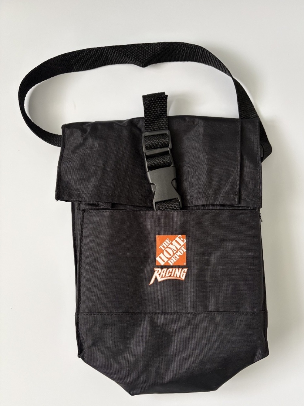 The Home Depot Racing Black Insulated Cooler Lunch Bag Snap Closure w/ Strap